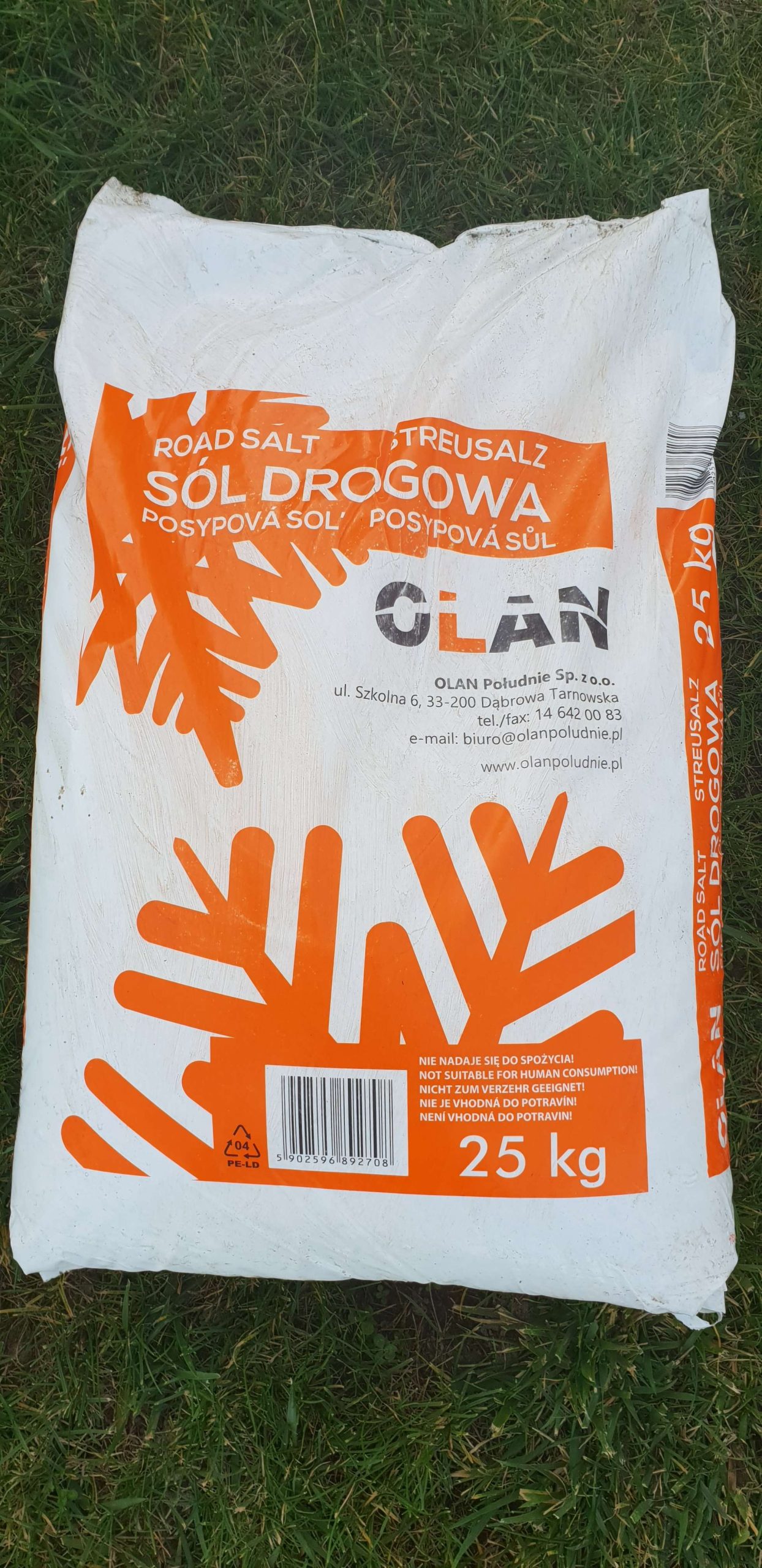 Sól drogowa worki 25 kg